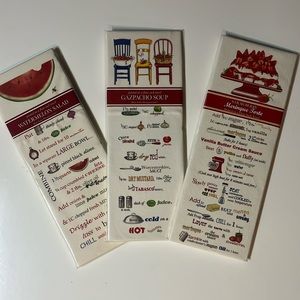 New with tags … 3 Flour Sack Towels with recipes